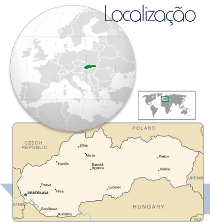 Localização Eslováquia