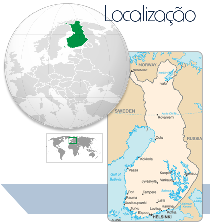 Localização Finlândia