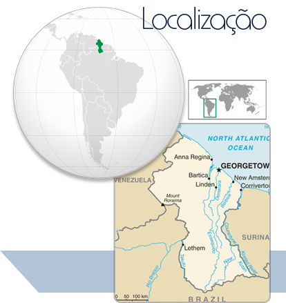 Localização Guiana