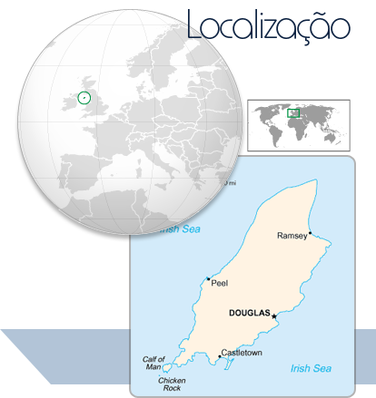 Localização Ilha de Man