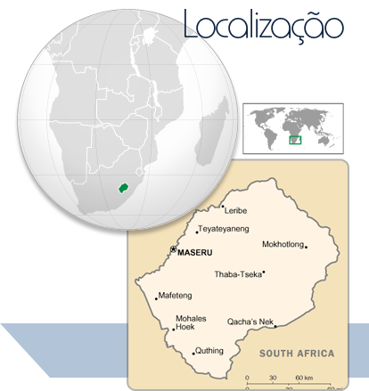 Localização Lesoto