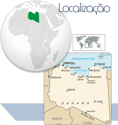 Localização Líbia