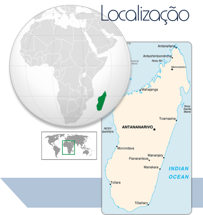 Localização Madagascar