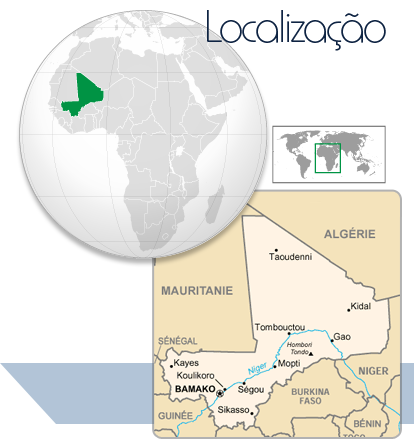 Localização Mali