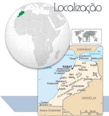 Localização Marrocos