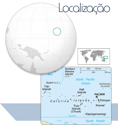 Localização Micronésia