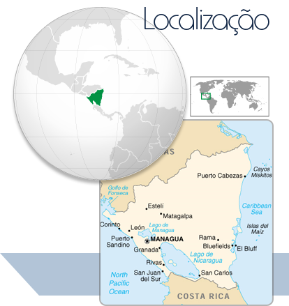 Localização Nicarágua