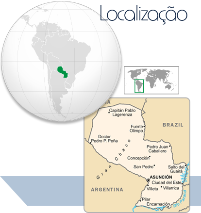 Localização Paraguai