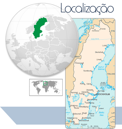 Localização Suécia