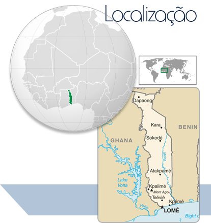Localização Togo