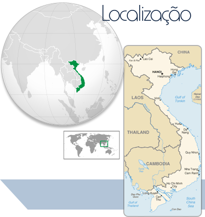 Localização Vietnã