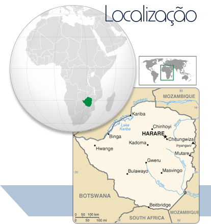 Localização Zimbábue