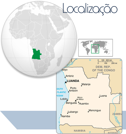 Localização Angola