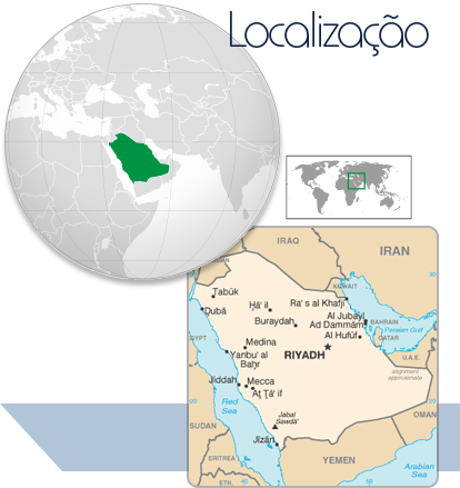 Localização Arábia Saudita