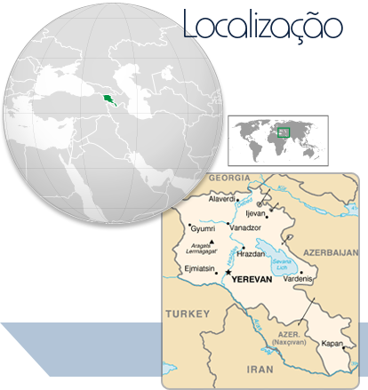 Localização Armênia
