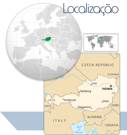 Localização Áustria