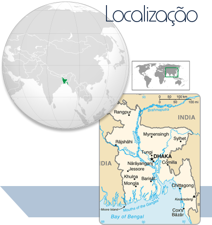 Localização Bangladesh