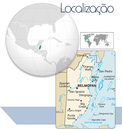 Localização Belize