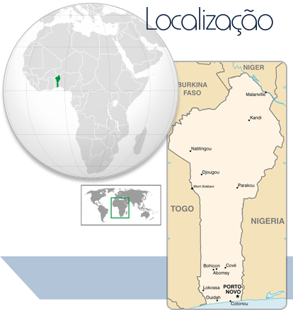 Localização Benin