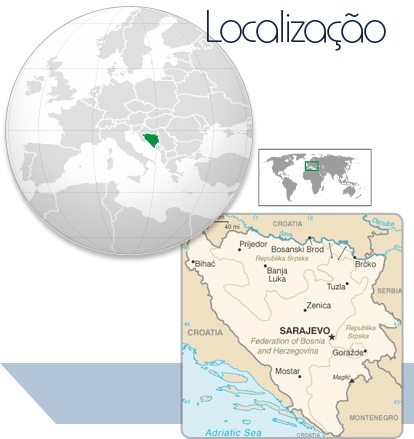 Localização Bósnia