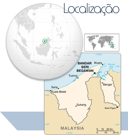 Localização Brunei