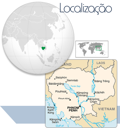Localização Camboja