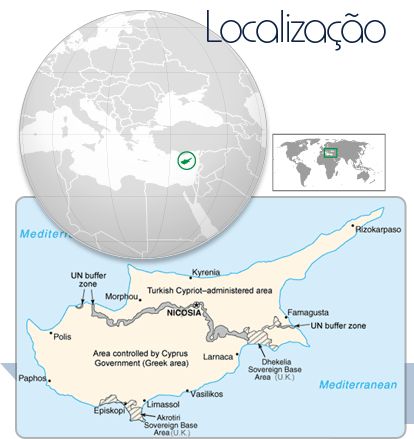 Localização Chipre