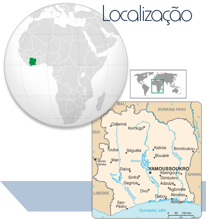 Localização Costa do Marfim