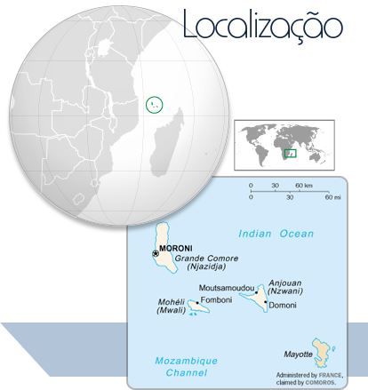 Localização Comores