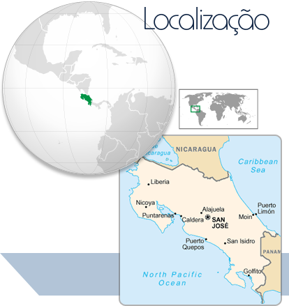 Localização Costa Rica