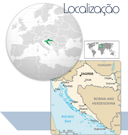 Localização Croácia