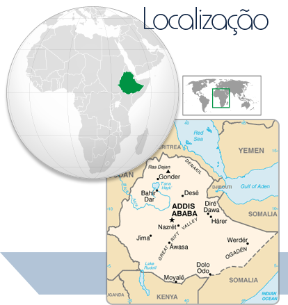Localização Etiópia