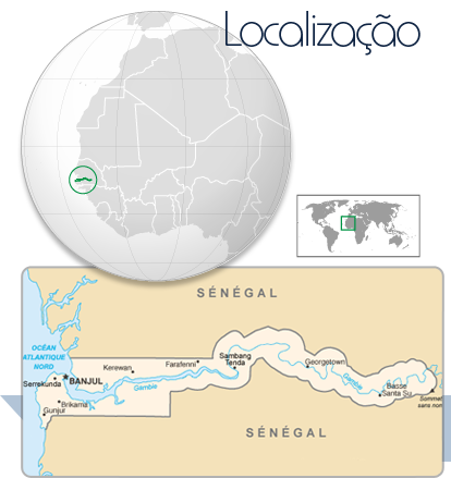 Localização Gâmbia