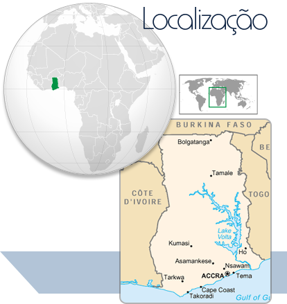 Localização Gana
