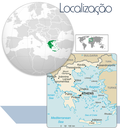 Localização Grécia