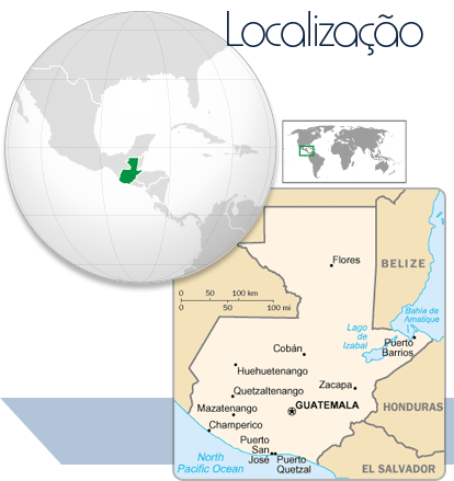 Localização Guatemala