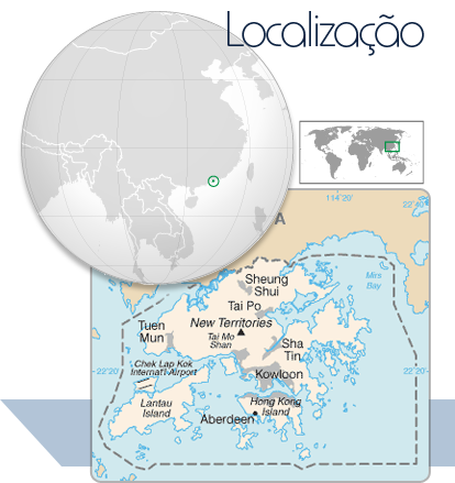 Localização Hong Kong