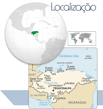Localização Honduras