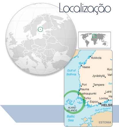 Localização Ilhas Aland