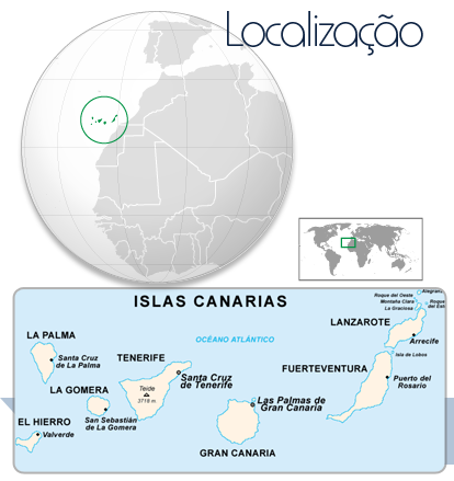 Localização Ilhas Canárias