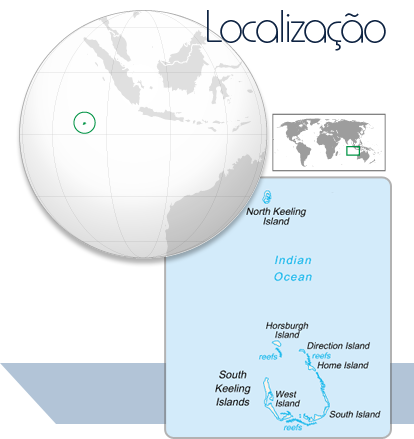 Localização Ilhas Cocos