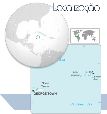 Localização Ilhas Cayman