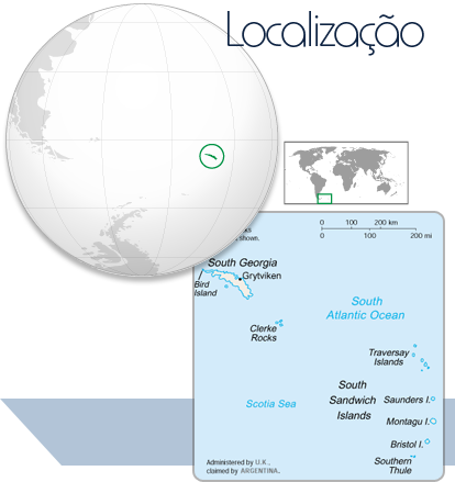 Localização Ilhas Geórgia