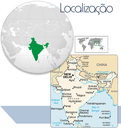 Localização Índia