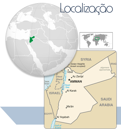 Localização Jordânia
