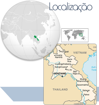 Localização Laos