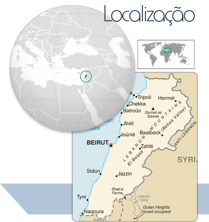 Localização Líbano