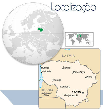 Localização Lituânia
