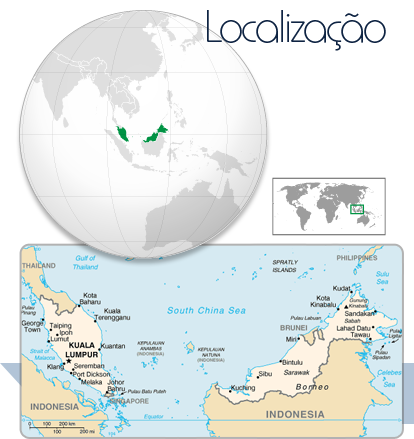 Localização Malásia