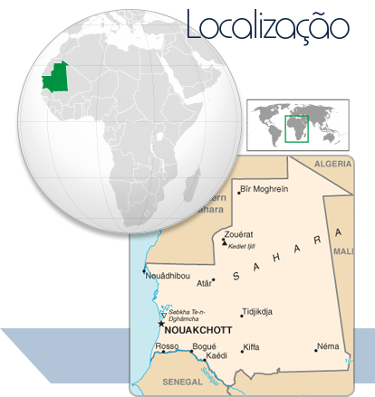 Localização Mauritânia